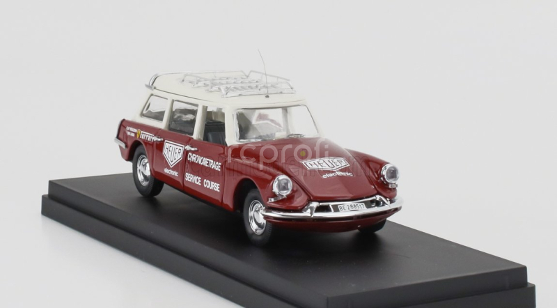 Rio-models Citroen Ds21 Break Sw Station Wagon Ferrari Chronometrage Service Assistance 1970 Niki Lauda - Clay Regazzoni 1:43 Červená Bílá