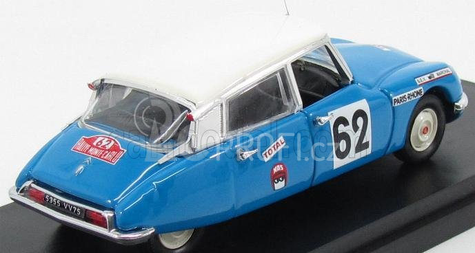 Rio-models Citroen Ds21 N 62 Rally Montecarlo 1970 Salomon - Saintigny 1:43 Modrá Ivory