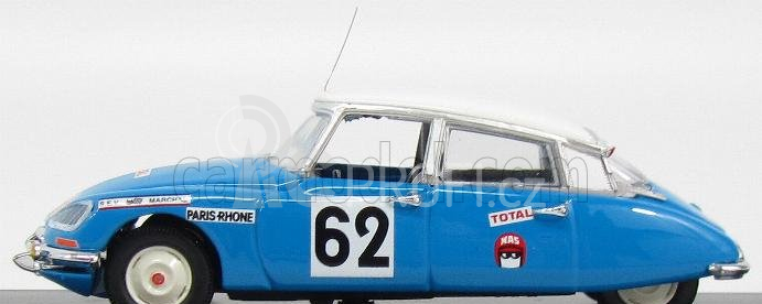 Rio-models Citroen Ds21 N 62 Rally Montecarlo 1970 Salomon - Saintigny 1:43 Modrá Ivory