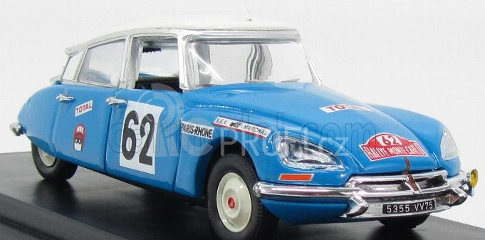 Rio-models Citroen Ds21 N 62 Rally Montecarlo 1970 Salomon - Saintigny 1:43 Modrá Ivory