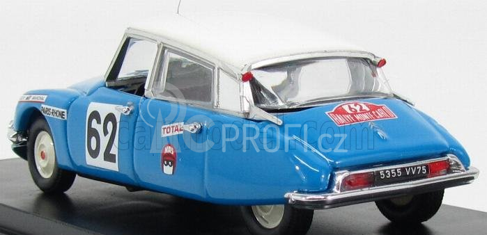 Rio-models Citroen Ds21 N 62 Rally Montecarlo 1970 Salomon - Saintigny 1:43 Modrá Ivory