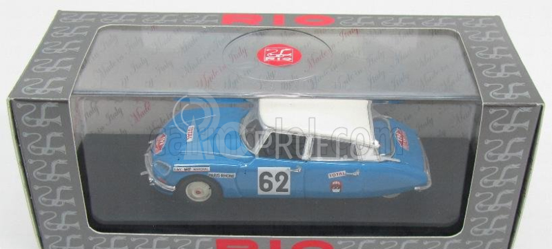 Rio-models Citroen Ds21 N 62 Rally Montecarlo 1970 Salomon - Saintigny 1:43 Modrá Ivory