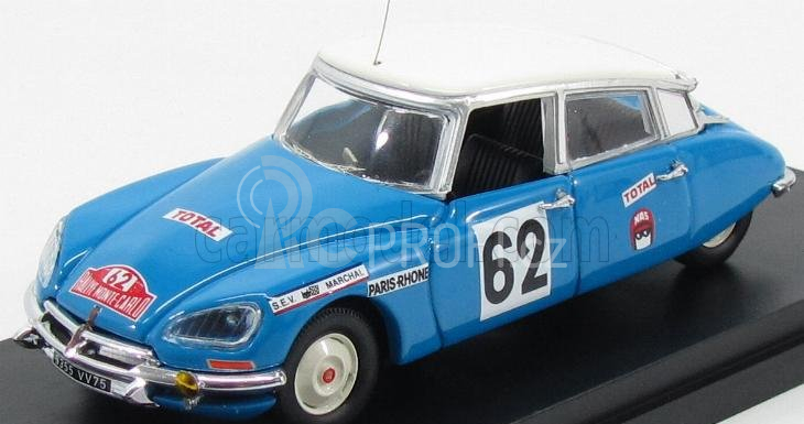 Rio-models Citroen Ds21 N 62 Rally Montecarlo 1970 Salomon - Saintigny 1:43 Modrá Ivory