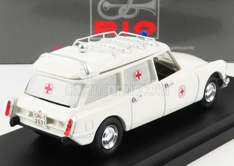Rio-models Citroen Id19 Break C.r.i. Croce Rossa Italiana 1958 - Ambulance 1:43 Bílá
