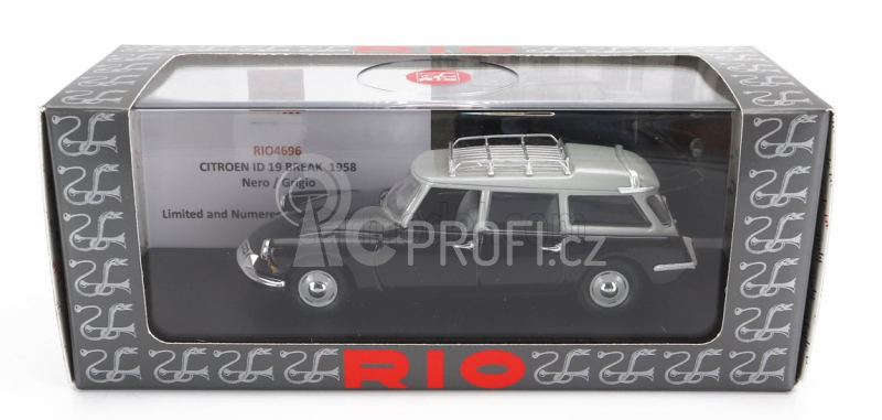 Rio-models Citroen Id19 Break Sw Station Wagon 1958 1:43 Černá Šedá