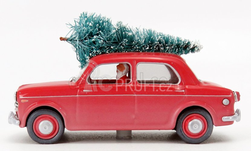 Rio-models Fiat 1100/103 1954 - Christmas Edition 2020 - Con Babbo Natale - With Figure Santa Claus 1:43 Red