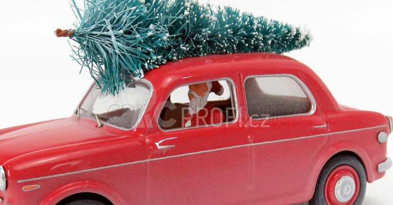 Rio-models Fiat 1100/103 1954 - Christmas Edition 2020 - Con Babbo Natale - With Figure Santa Claus 1:43 Red