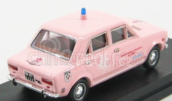 Rio-models Fiat 128 4 Door - 4 Porte Croce Rosa Celeste Servizio Medico Pediatrico 1971 1:43 Pink
