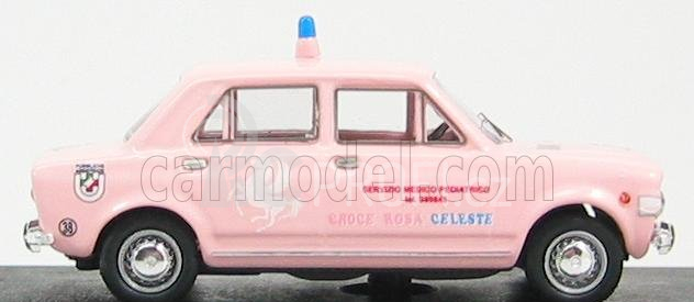 Rio-models Fiat 128 4 Door - 4 Porte Croce Rosa Celeste Servizio Medico Pediatrico 1971 1:43 Pink