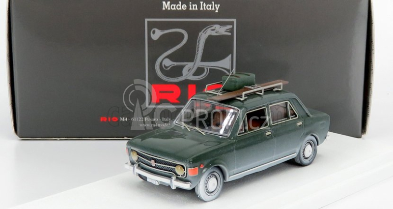 Rio-models Fiat 128 4 Porte 1970 Con Sci - With Ski 1:43 Grey