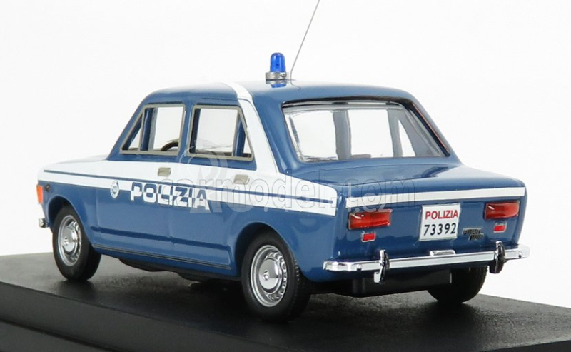 Rio-models Fiat 128 4 Porte Polizia Stradale 1970 1:43 Světle Modrá Bílá