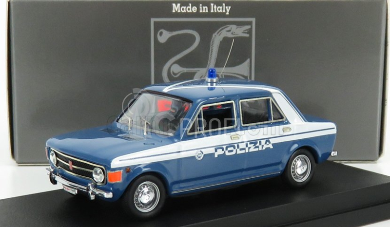 Rio-models Fiat 128 4 Porte Polizia Stradale 1970 1:43 Světle Modrá Bílá