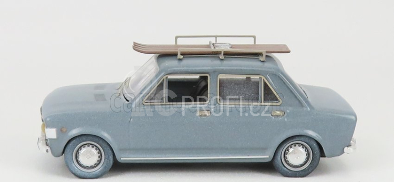 Rio-models Fiat 128 Con Sci 1970 - Winter Vacation With Ski 1:43 Grey