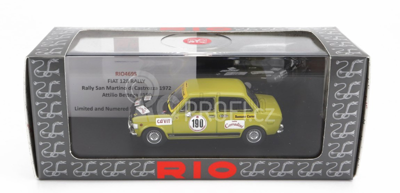 Rio-models Fiat 128 Gr.1 Team Ceccato Rally Racing N 190 Rally San Martino Di Castrozza 1972 A.bettega - D.brigantini 1:43 Zelená Černá