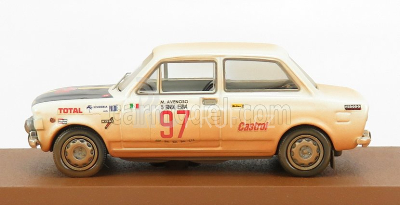 Rio-models Fiat 128 N 97 Rally Isola D'elba 1972 M.avenoso - P.dinunzio 1:43 Bílé Bahno