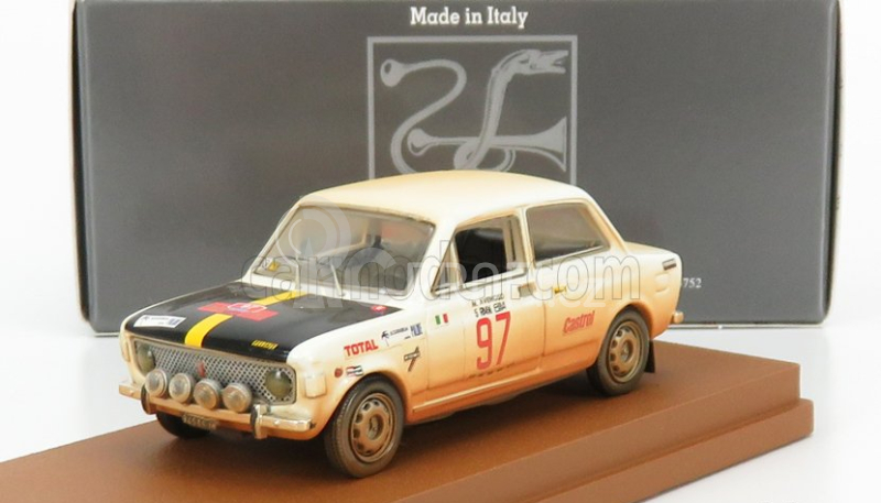 Rio-models Fiat 128 N 97 Rally Isola D'elba 1972 M.avenoso - P.dinunzio 1:43 Bílé Bahno