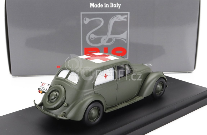 Rio-models Fiat 1500 Ambulanza Servizio Sanita' Militare 1940 1:43 Vojenská Šedá