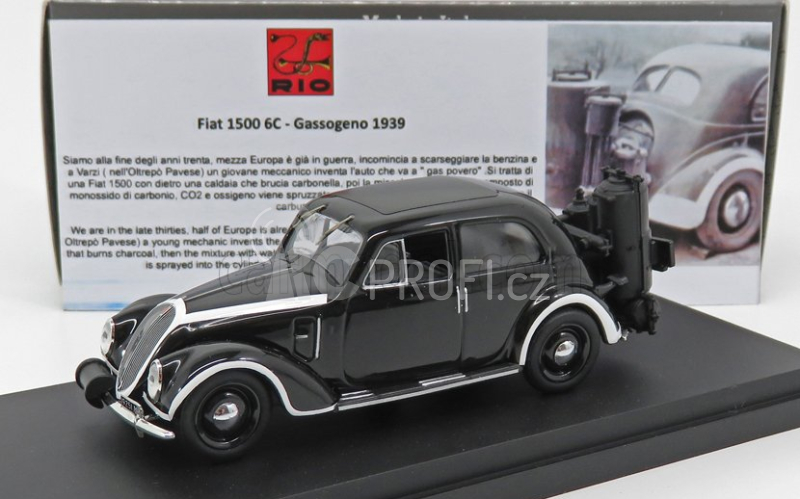 Rio-models Fiat 1500 Gasogeno 1939 1:43 Black