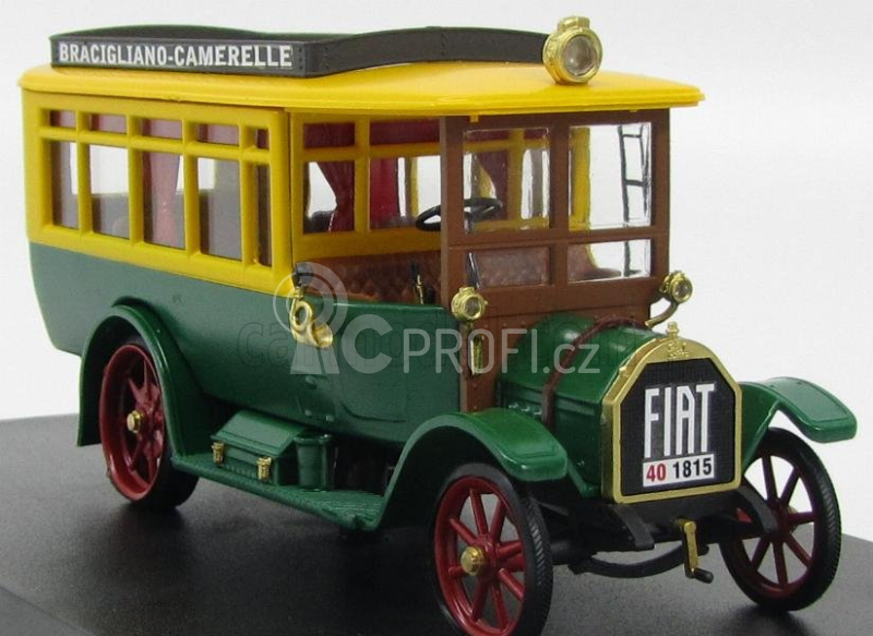 Rio-models Fiat 18bl Autobus Bracigiano - Camarelle 1916 1:43 Zelená Žlutá