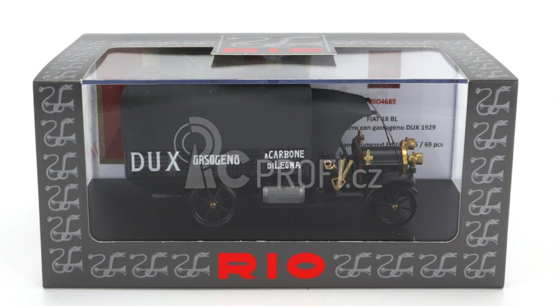Rio-models Fiat 18bl Truck Dux Gasogeno 1929 1:43 Black