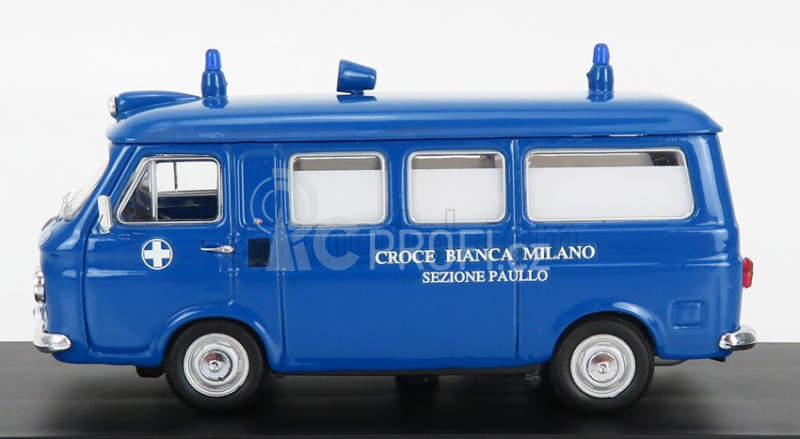 Rio-models Fiat 238 Ambulanza Croce Bianca Milano Sezione Paullo 1970 1:43 Blue