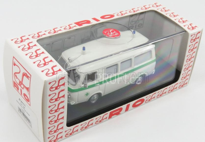 Rio-models Fiat 238 Ambulanza Croce Verde Lugano - Svizzera 1:43 Bílá Zelená