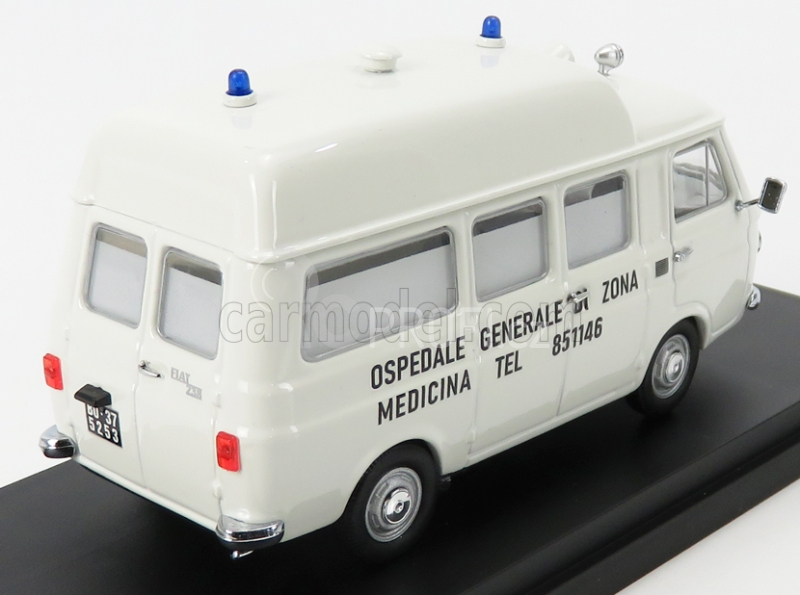 Rio-models Fiat 238 Ambulanza - Strage Di Bologna 02/08/1980 Ore 10.25 - Massacre Of Bologna-  Italy 1:43 Bílá