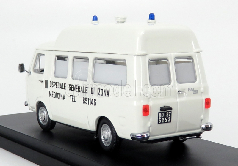 Rio-models Fiat 238 Ambulanza - Strage Di Bologna 02/08/1980 Ore 10.25 - Massacre Of Bologna-  Italy 1:43 Bílá