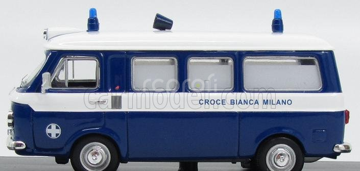 Rio-models Fiat 238 Minibus Ambulanza Croce Bianca Milano 1973 1:43 Modrá Bílá