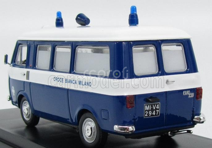 Rio-models Fiat 238 Minibus Ambulanza Croce Bianca Milano 1973 1:43 Modrá Bílá