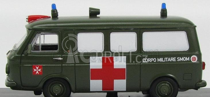 Rio-models Fiat 238 Minibus Ambulanza Militare Sovrano Ordine Di Malta 1970 1:43 Vojenská Zelená