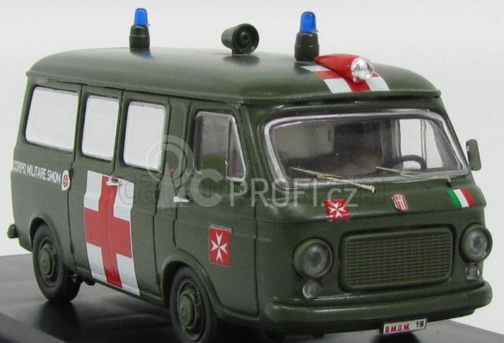 Rio-models Fiat 238 Minibus Ambulanza Militare Sovrano Ordine Di Malta 1970 1:43 Vojenská Zelená