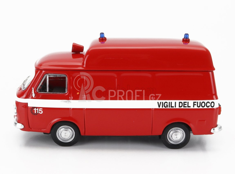 Rio-models Fiat 238 Tetto Alto Ambulanza Vigili Del Fuoco 1970 1:43 Red