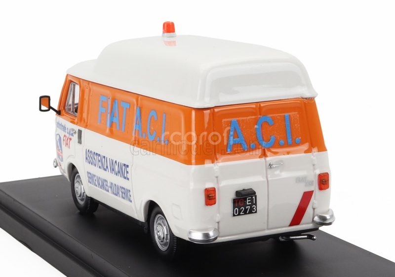 Rio-models Fiat 238 Tetto Alto Van Aci Assistenza Vacanze 1970 1:43 Bílá Oranžová