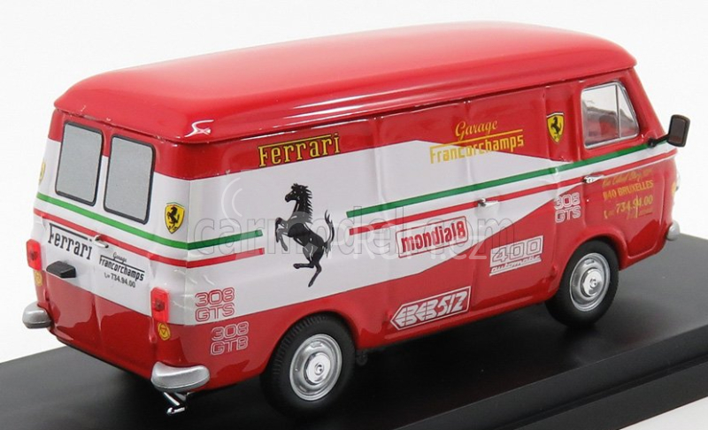 Rio-models Fiat 238 Van Assistance Ferrari Francorchamps 1972 1:43 Červená Bílá