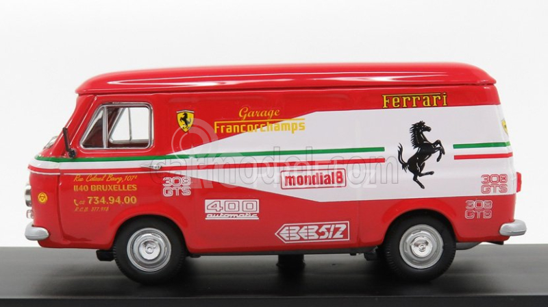 Rio-models Fiat 238 Van Assistance Ferrari Francorchamps 1972 1:43 Červená Bílá