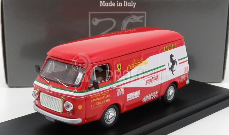 Rio-models Fiat 238 Van Assistance Ferrari Francorchamps 1972 1:43 Červená Bílá