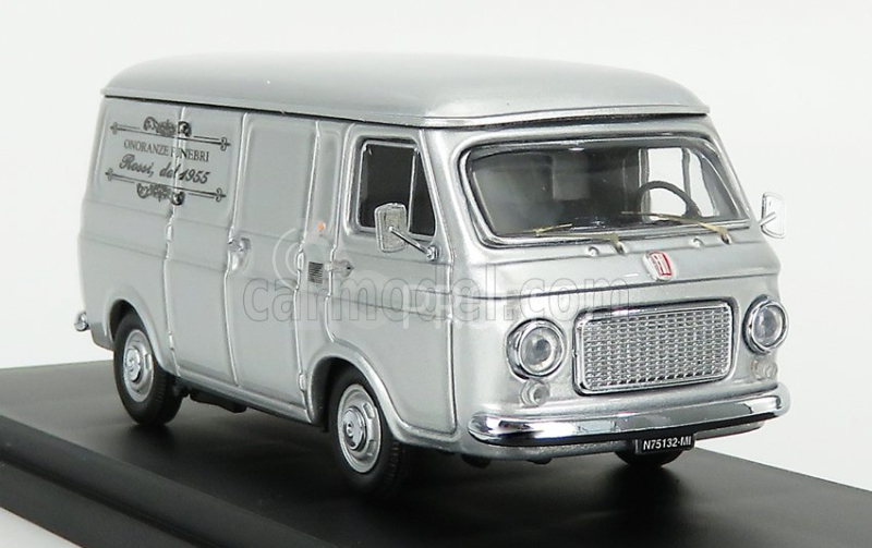 Rio-models Fiat 238 Van Onoranze Funebri Rossi 1972 - Hearse - Carro Funebre - Funeral Car 1:43 Silver Grey