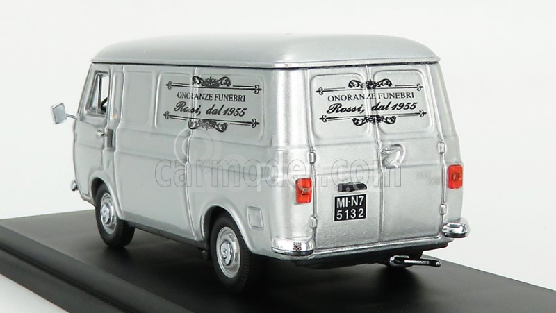Rio-models Fiat 238 Van Onoranze Funebri Rossi 1972 - Hearse - Carro Funebre - Funeral Car 1:43 Silver Grey