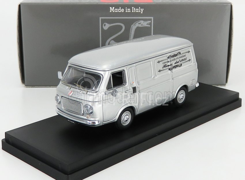 Rio-models Fiat 238 Van Onoranze Funebri Rossi 1972 - Hearse - Carro Funebre - Funeral Car 1:43 Silver Grey