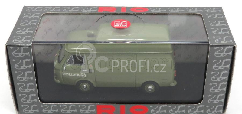 Rio-models Fiat 238 Van Polizia 1972 1:43 Zelená