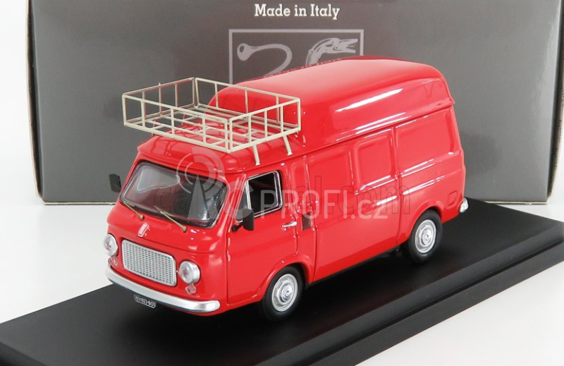 Rio-models Fiat 238 Van Tetto Alto Con Portapacchi 1965 - High Roof With Rack 1:43 Red