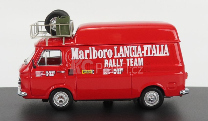 Rio-models Fiat 238 Van Tetto Alto Con Portapacchi Assistenza Corse Lancia 1973 - High Roof With Rack 1:43 Red