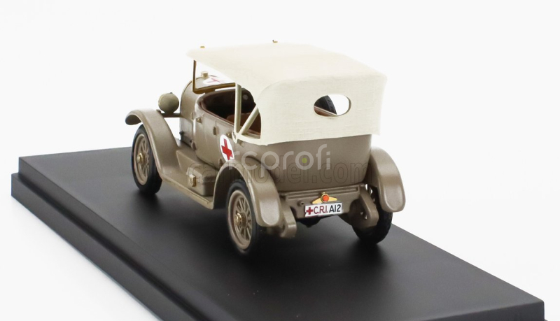 Rio-models Fiat 501 Torpedo Croce Rossa Ambulance - Ambulanza Coloniale 1936 1:43 Vojenská Zelená Béžová