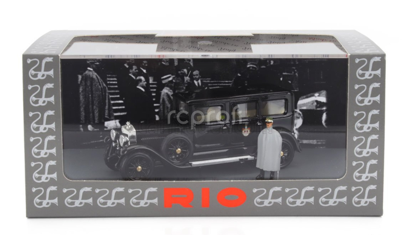 Rio-models Fiat 519s Limousine 1929 With (king) Re Vittorio Emanuele Iii Figure 1:43 Black