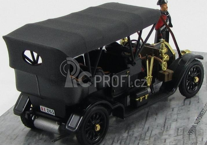 Rio-models Fiat 60cv 200th Anniversary Carabinieri With 2 Figures 1905 1:43 Black