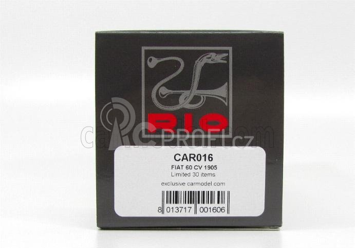 Rio-models Fiat 60cv Cabriolet 1905 - Exclusive Carmodel 1:43 Black