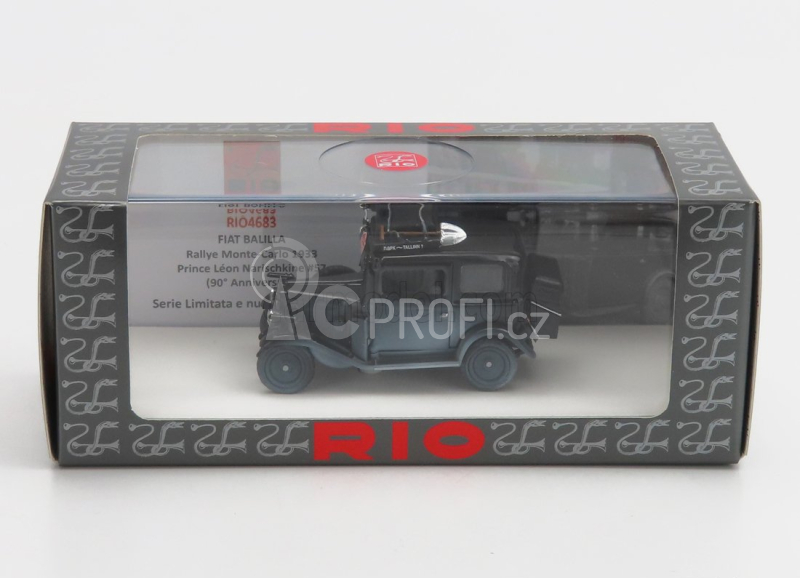 Rio-models Fiat Balilla N 57 Rally Montecarlo 1933 - Prince Leon Narischkine 1:43 Black
