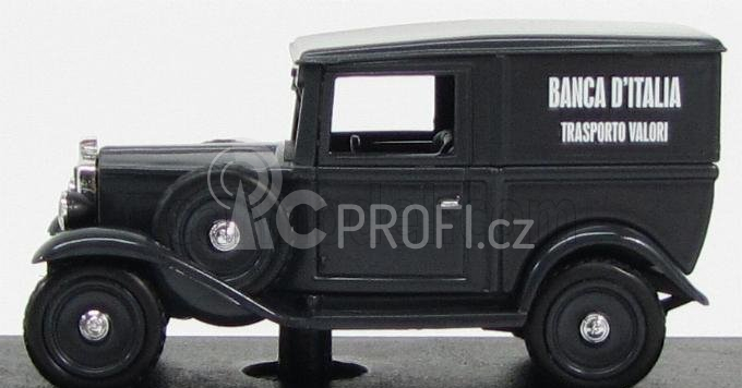 Rio-models Fiat Balilla Van 1936 - Trasporto Valori Banca D'italia 1:43 Black