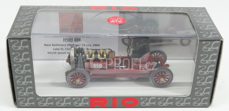 Rio-models Ford 999 72hp World Speed Record 147km/h New Baltimore Michigan 1904 Henry Ford 1:43 Red